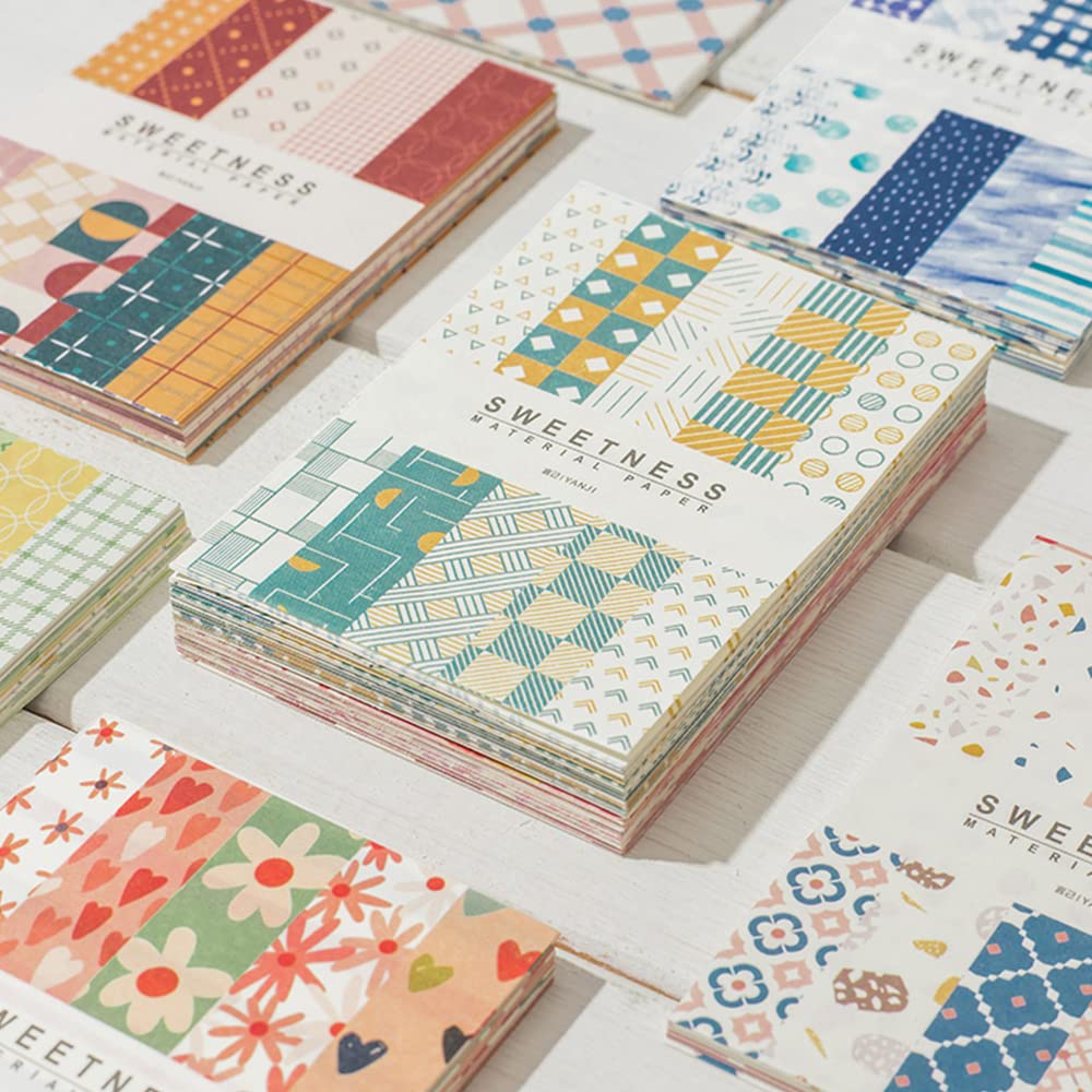 500 Sheets Vintage Scrapbook Paper Supplies , Aesthetic
